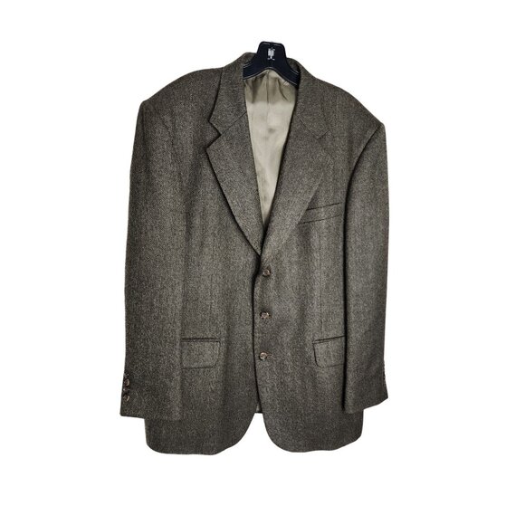 Oscar De La Renta Men's 100% Wool 3-Button 44R Vintage Sport Coat Dress Jacket